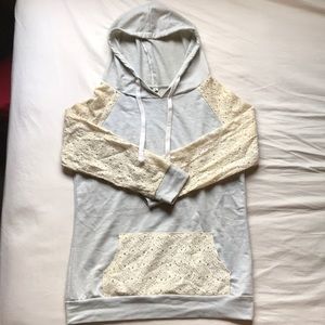Long Sleeve Lace Hoodie